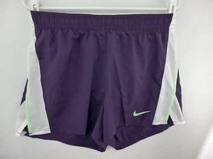 NIKE Dry Girl's Large+ Purple w/ Green/White Trim Running Shorts NWT $25 - Picture 1 of 2