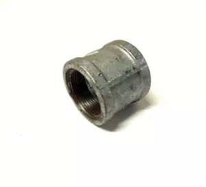 1-1/2" 150 Female NPT Coupling Galvanized Malleable Iron Pipe Fitting MI05084GMI - Picture 1 of 3