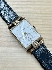 Mens Longines Art Deco Fancy Case Gold Filled Dress Wrist Watch Running