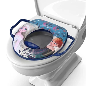 Disney Frozen Soft Padded Potty Toilet Training Seat with Handles Toddlers Kids - Picture 1 of 9