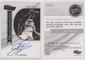 2009 Press Pass Fusion Classic Champions Silver /199 Ty Lawson Rookie Auto RC