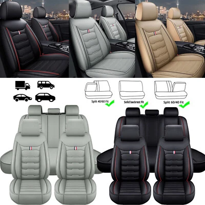 For Hyundai Car Seat Covers 5-Seat Full Set Leather Front Rear Protector Cushion - Imagem 1 de 4