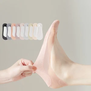 5 Pairs Women Summer Ultra Thin No Show Invisible Anti Slip Mesh Ankle Socks - Picture 1 of 23