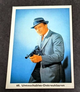 RARE #68 1966 TV Untouchables MONTY gum Card Dutch Belgium Scarce 1st Issue - Picture 1 of 2