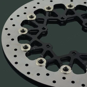 2PCS Left & Right Fits For SUZUKI GSXR600 2008-2014 Black Brake Disc Rotor BSMT - Picture 1 of 2