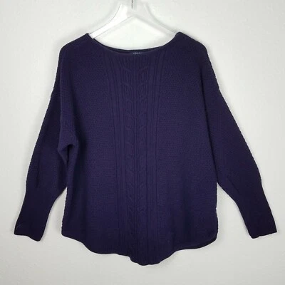 Suéter Chaps Plus para mujer púrpura 2XL mangas largas cuello barco  Foto 1 de 4