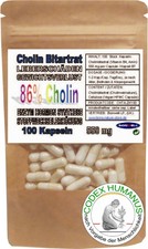100 Kapseln 550 mg Cholin. STOFFWECHELERHÖHUNG  LEBERENTLASTUNG DARMFUNKTION