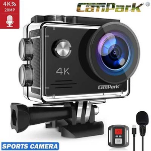 Campark 4K 20MP Action Cam 30fps Helmkamera WiFi Actionkameras EIS Fernbedienung - Bild 1 von 9