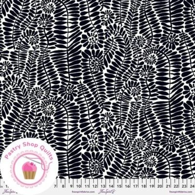 KAFFE FASSETT Free Spirit FRONDS PWBM085B Black Quilt Fabric