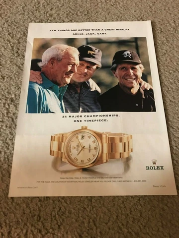 ROLEX OYSTER PERPETUAL DAY-DATE Watch Print Ad ARNOLD PALMER JACK NICKLAUS RARE Cover
