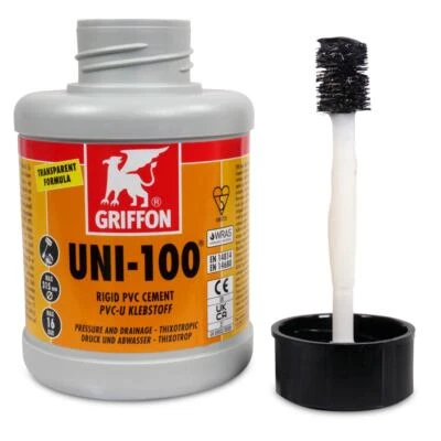 Griffon Kleber Uni-100, Dose 500 ml PVC Kleber für PVC-Fitting, Rohr, Pool Teich - Bild 1 von 4