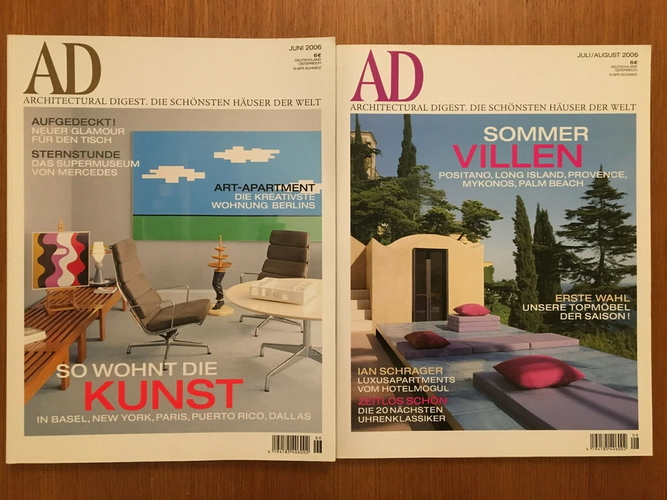 Zeitschrift AD Architectural Digest 6/7/ 2006, B. Taut, Mercedes-Benz Museum... - Bild 1 von 1