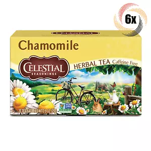 6x Boxes Celestial Seasonings Chamomile Herbal Tea | 20 Bags Each | 0.9oz - Picture 1 of 3