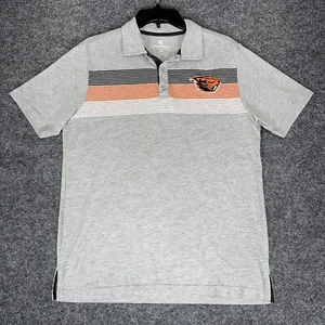 Oregon State Beavers Polo Shirt Mens Medium Grey Short Sleeve College NCAA Adult - Picture 1 of 6