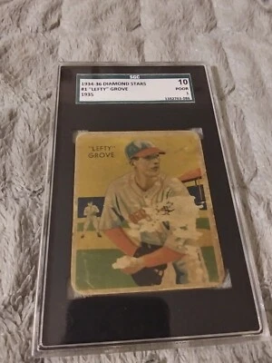 1934-36 Diamond Stars Lefty Grove #1 Rare First Card In Set 1935 SGC Graded 1 - Image 1 of 2