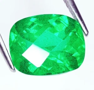 Natural Green Emerald Certified Loose Gemstone 10 Ct Cushion Cut Emerald W010 - Imagen 1 de 10