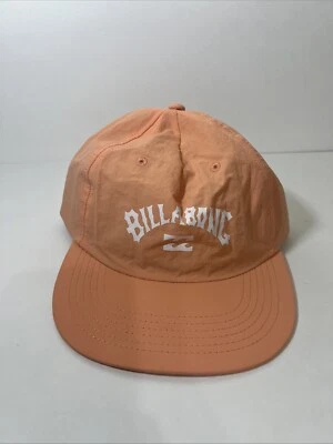 Billabong прямые поля ремень назад шляпа - коралл / лосось цвет / 100% нейлона / новый с Ярлыками - Изображение 1 из 4