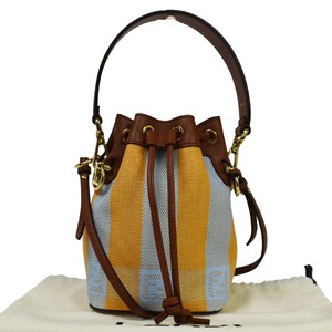 mon tresor mini leather bucket bolsa