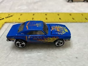 Hot Wheels Car 1967 Camaro Mattel 1982 Blue With Flames & Liftable Hood - Picture 1 of 6