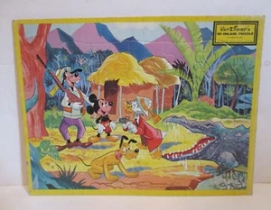 VINTAGE DISNEY JAYMAR FRAME TRAY PUZZLE LUDWIG VON DRAKE MICKEY GOOFY JUNGLE - Picture 1 of 1