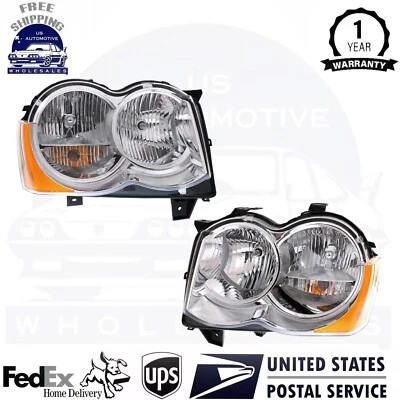 Nuevo faro derecho pasajero e izquierdo lado del conductor para Jeep Grand Cherokee 2008-10 Foto 1 de 4