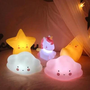 Mini Led Night Light Rabbit Silicone With Battery Table Bedside Lamp Warm White - Picture 1 of 22