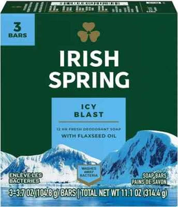 6 packs Irish Spring Deodorant Soap Bar Icy Blast 3.7 oz Soap Bar(18 Bars Total) - Picture 1 of 4