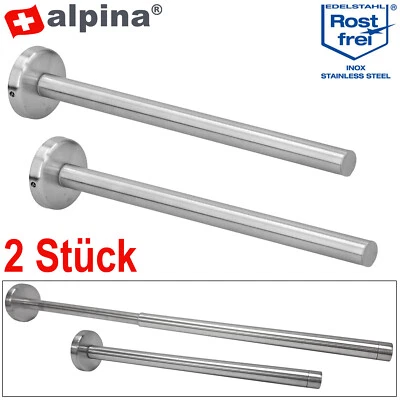 Handtuchhalter Edelstahl Handtuchstange ausziehbar 2 Stück Handtuchauszug Bad - Bild 1 von 4