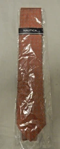 NEW WITH TAGS Nautica Mens Tie Rust w/ Blue Diamonds - Polyester 3" X 60" - Picture 1 of 6