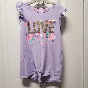 Cynthia Rowley Girls Purple Top L & Crown & Ivy White Shorts 8, EUC - Picture 1 of 2