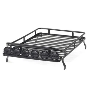 Portaequipajes de metal + 6 focos LED lámpara para coche de radiocontrol 1/10 t4 D90 SCX10 III - Imagen 1 de 7