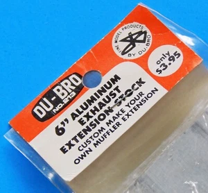 Stock de extensión de escape de aluminio Du-Bro 6" NOS - Imagen 1 de 3