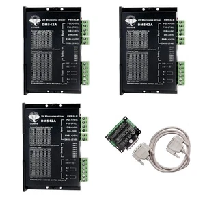 3 Axis Stepper motor driver DM542A 4.2A 128 micsteps&Controller board for Nema23 - Picture 1 of 6
