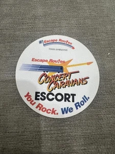 UNUSED / VINTAGE PASS Concert Caravans Escape Routes - Escort Pass - Picture 1 of 1