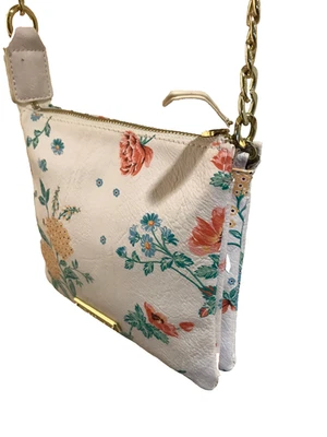  Bolso de mano floral Madden Girl nuevo sin etiquetas con acento de cadena Foto 1 de 4