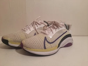 Nike Womens Trainers ZoomX Superrep Surge White Purple Yellow Running Size 6.5 - Picture 1 of 10