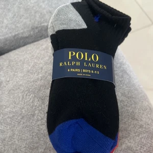 polo ralph lauren socks 6 pack boys 8-9.5 - Picture 1 of 3