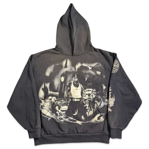 Unreleased Travis Scott JackBoys 2 England Festival Black Washed Hoodie Large - Bild 1 von 6