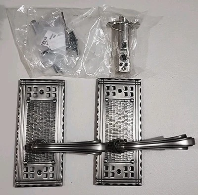 New Craftsman Long Plate Privacy Passage with Fleur Lever in Antique Pewter 2⅜" - Image 1 of 4