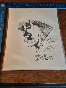 Dick Giordano Batman Original Comic Book Art Sketch Nov. 1994 Mid-Ohio Comic Con - Picture 1 of 18