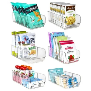 6er Pack Snack Organizer, 3 Fächer Kunststoffbehälter mit herausnehmbaren Trennwänden, C... - Bild 1 von 7