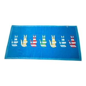 Lacoste Türkis Sonnig Bayadere Strandtuch Größe 36" x 72" - Bild 1 von 6