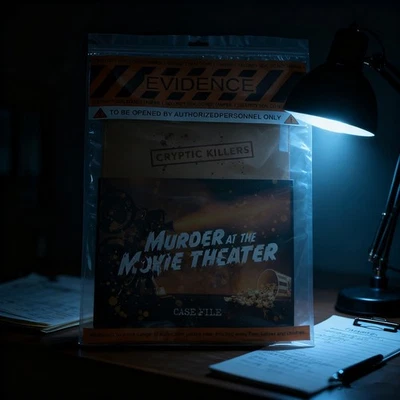 Cryptic Killers: Murder At The Movie Theater- Unsolved Mystery Case Party Games - Image 1 of 4