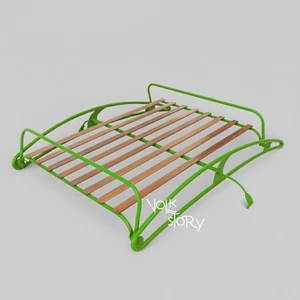 Vintage airstreme tear drop vw Beetle Roof Rack wood JELLY GREEN - Picture 1 of 4