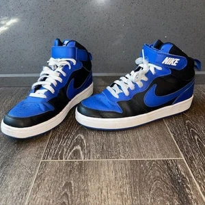 Nike Boys Court Borough Mid 2 DM8872-001 Blue Basketball Shoes Sneakers Size 7Y - Picture 1 of 8