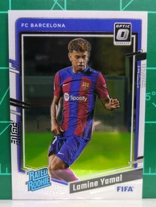 Lamine Yamal 2023-24 PANINI DONRUSS OPTIC SOCCER RATED ROOKIE RC # 177 BARCELONA - Imagen 1 de 3