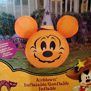 Disney Mickey Mouse Airblown Inflatable Jack O' Lantern 3.3 Feet Tall Gemmy New - Picture 1 of 2