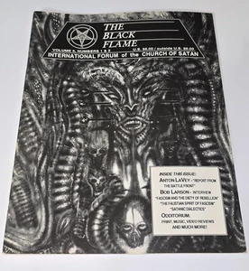 THE BLACK FLAME 1994 CHURCH OF SATAN ANTON LAYVEY OCCULT SATANIC DEVIL VTG BOOK - Picture 1 of 10
