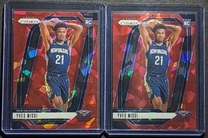 2024-25 Panini Prizm -🔥 Yves Missi 🔥RC #233 Red Ice Prizm Lot (2) 🔥Pelicans - Picture 1 of 2