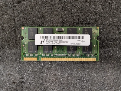 New, Micron Tech, MT16HTF25664HZ-800H1, MODULE DDR2 SDRAM 2GB 200SODIMM - Image 1 of 4
